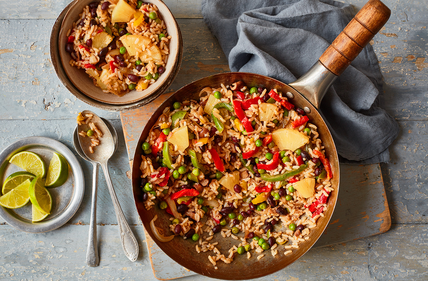Jerk-inspired pineapple rice recipe
