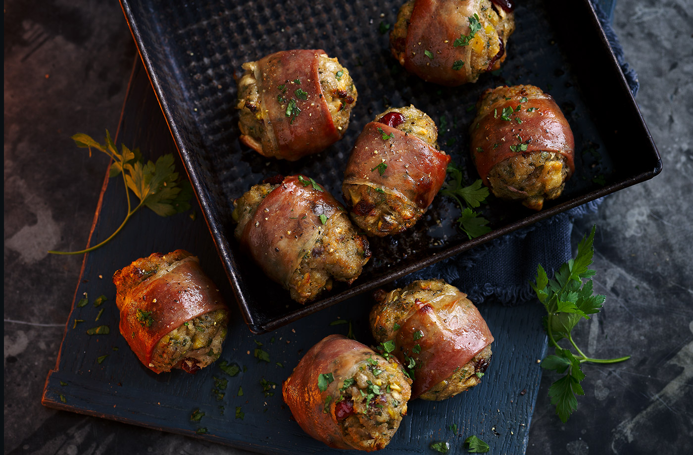 Jewelled stuffing parcels recipe