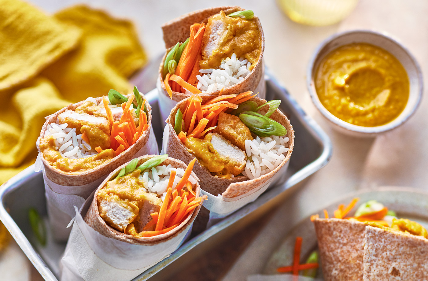 Katsu chicken burritos recipe