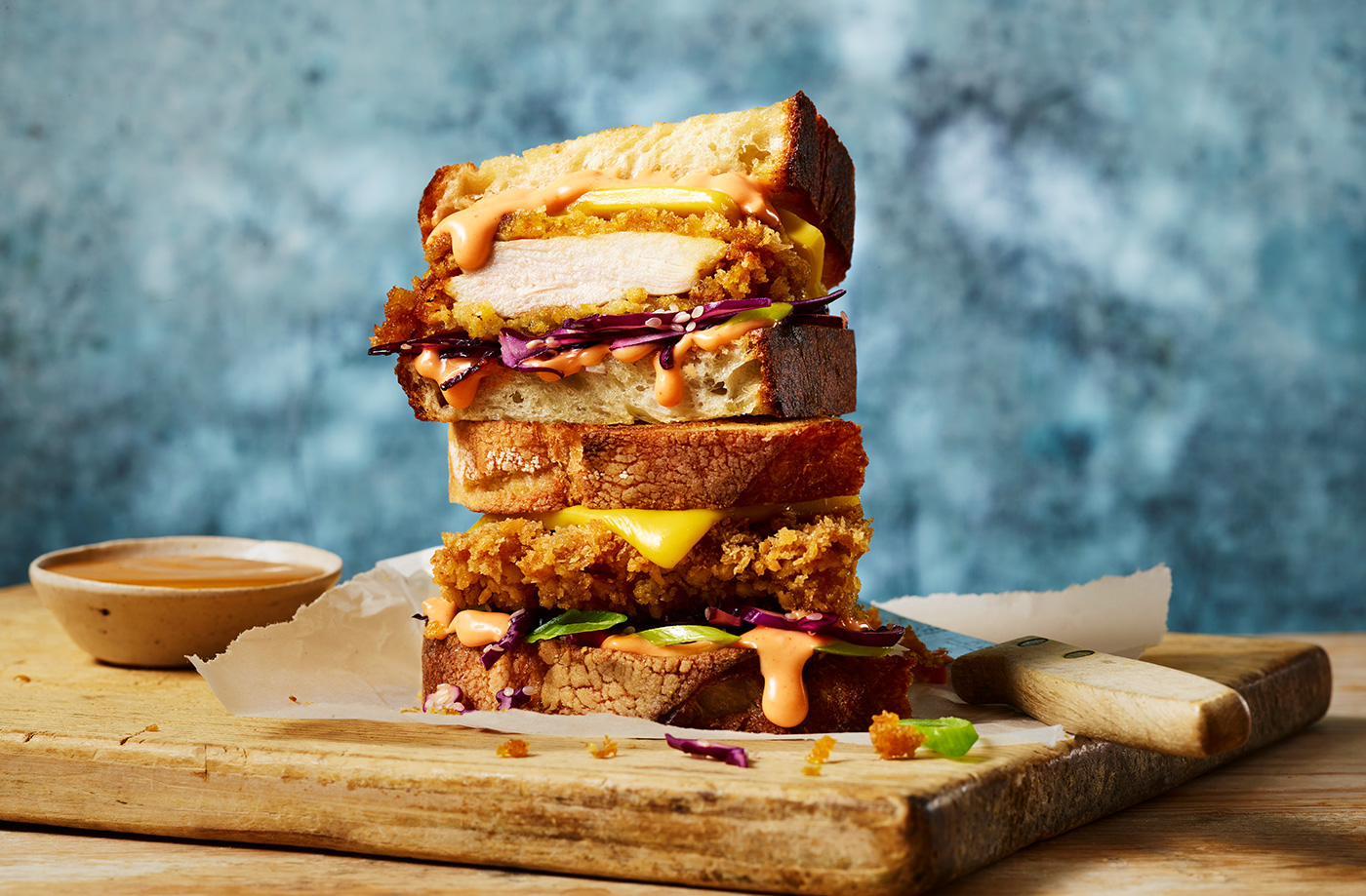 Katsu chicken toastie recipe