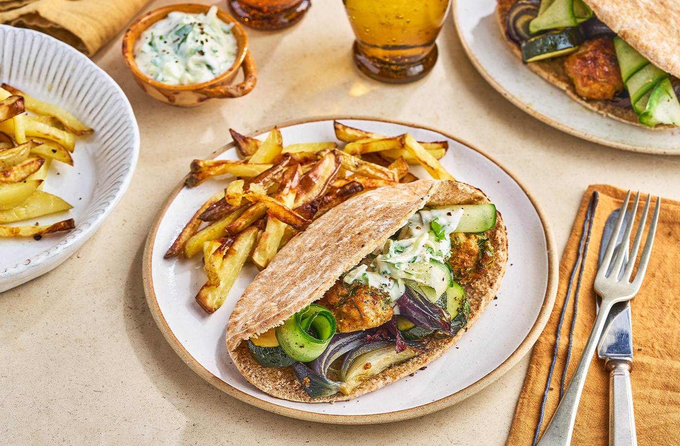Korma pork and veg skewers recipe