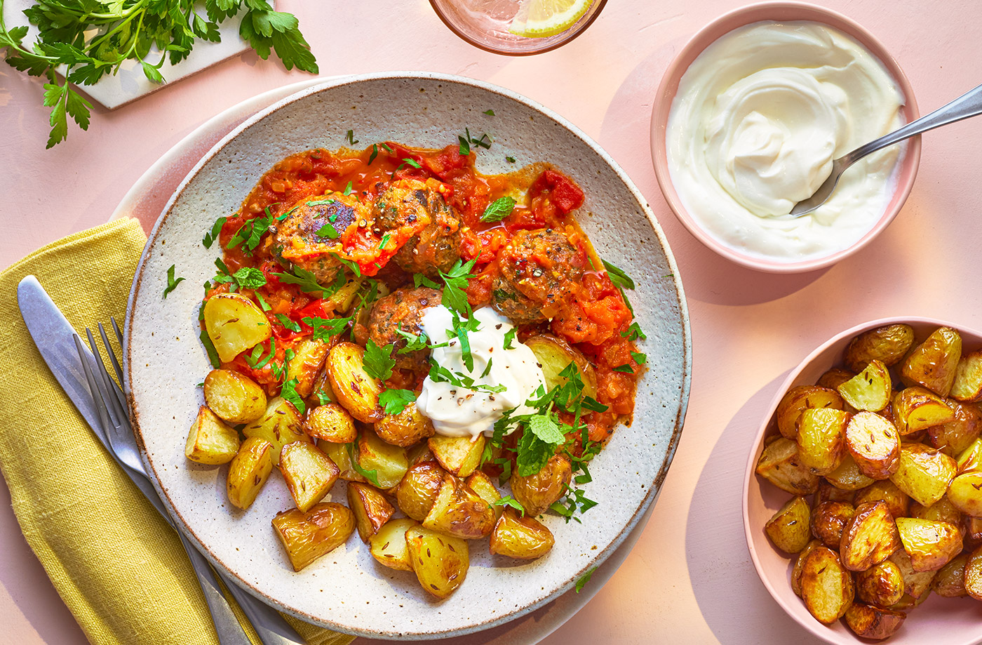 Lamb koftas in tomato sauce recipe