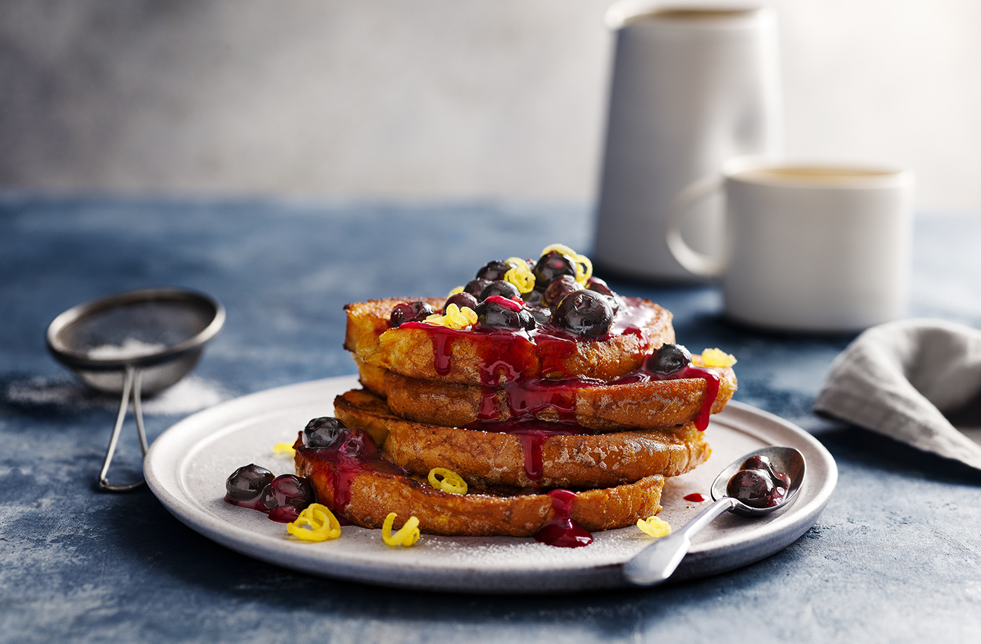 Lemon and blueberry French toast recipe
