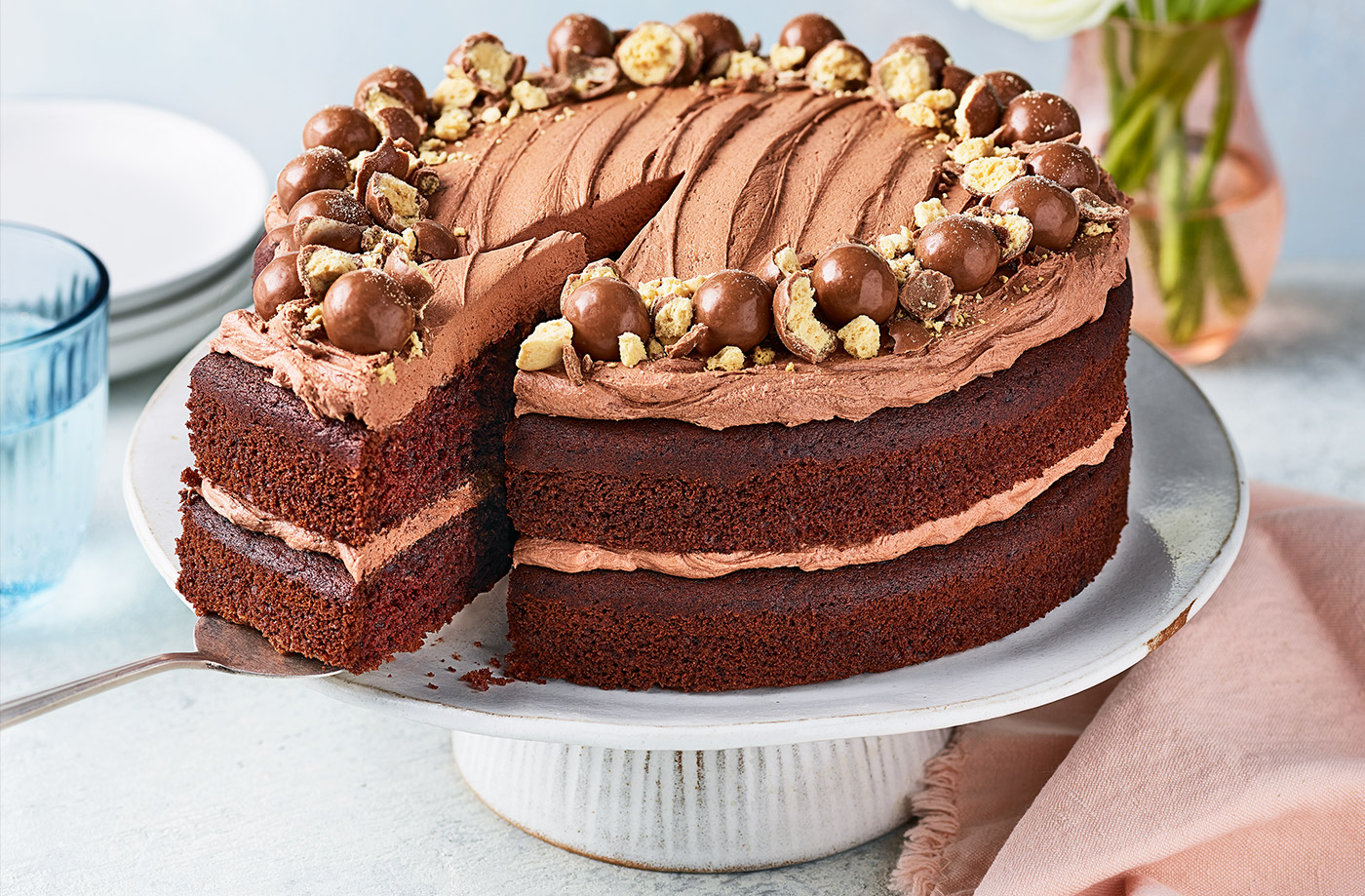 Malted chocolate cake recipe
