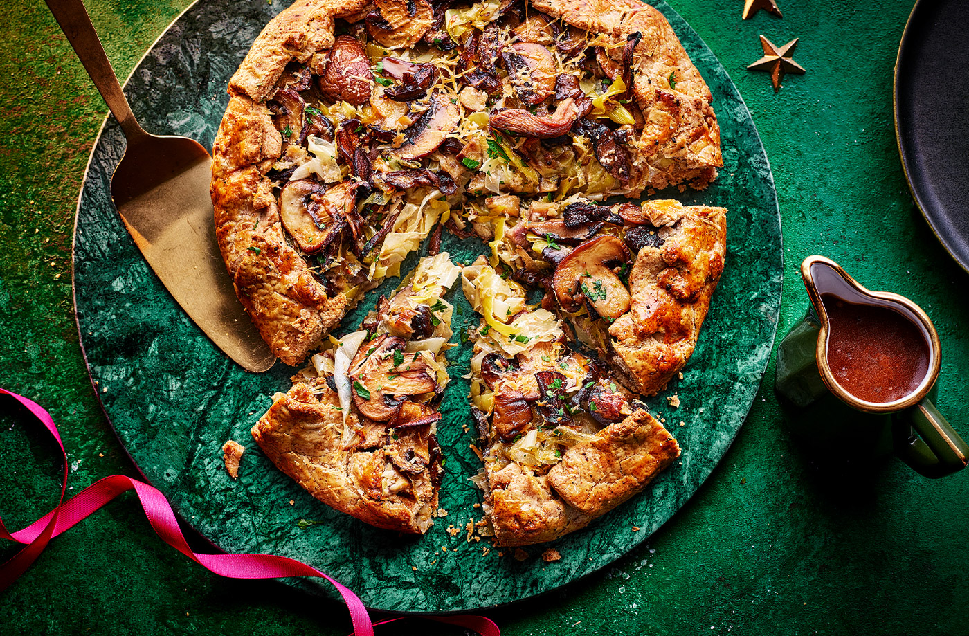 Mixed mushroom, chestnut and leek galette recipe