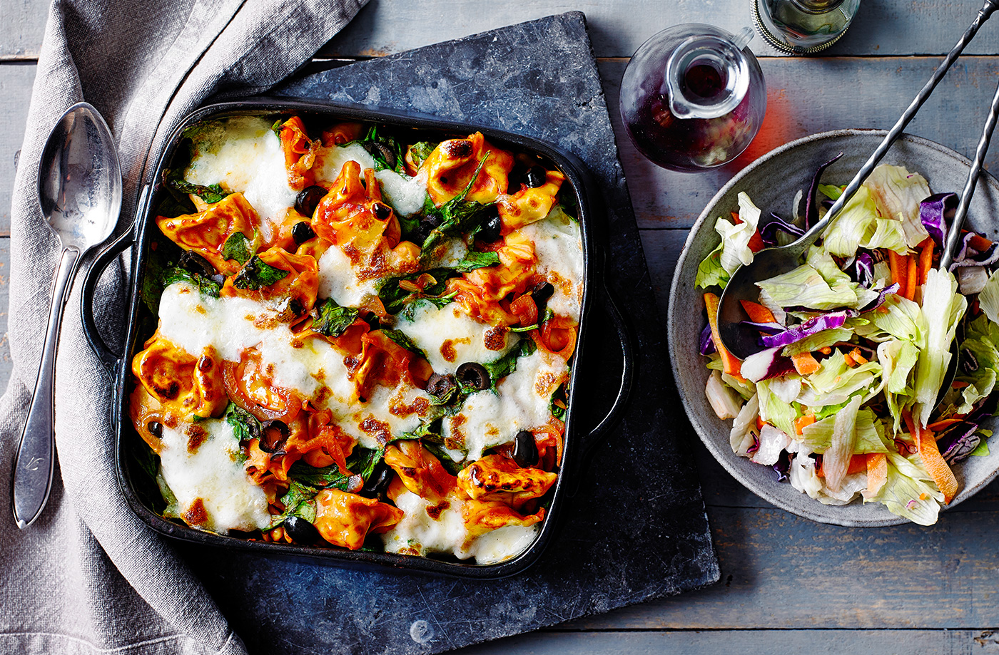 Mozzarella baked tortelloni recipe