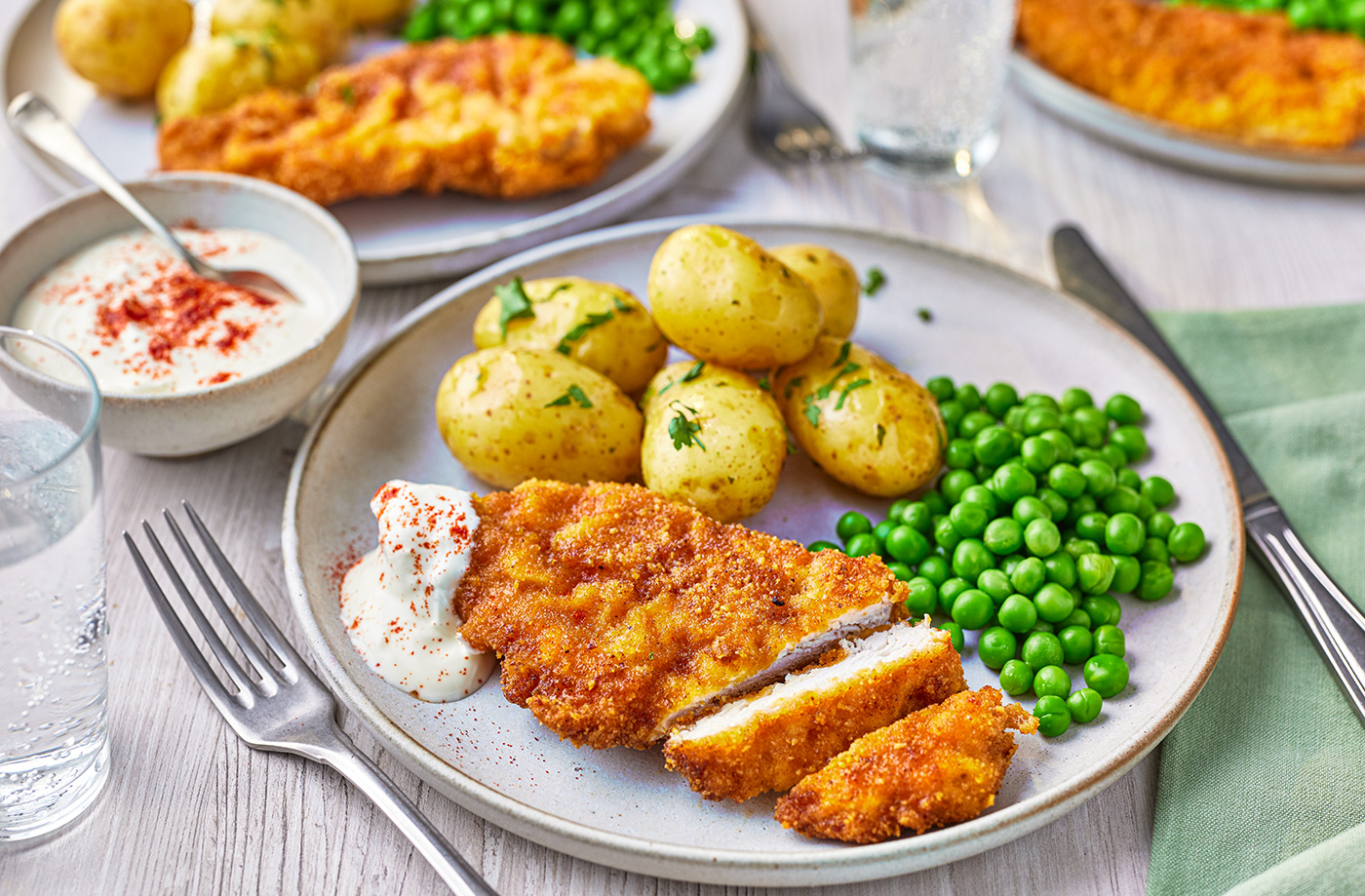 Air-fryer nacho chicken schnitzel recipe