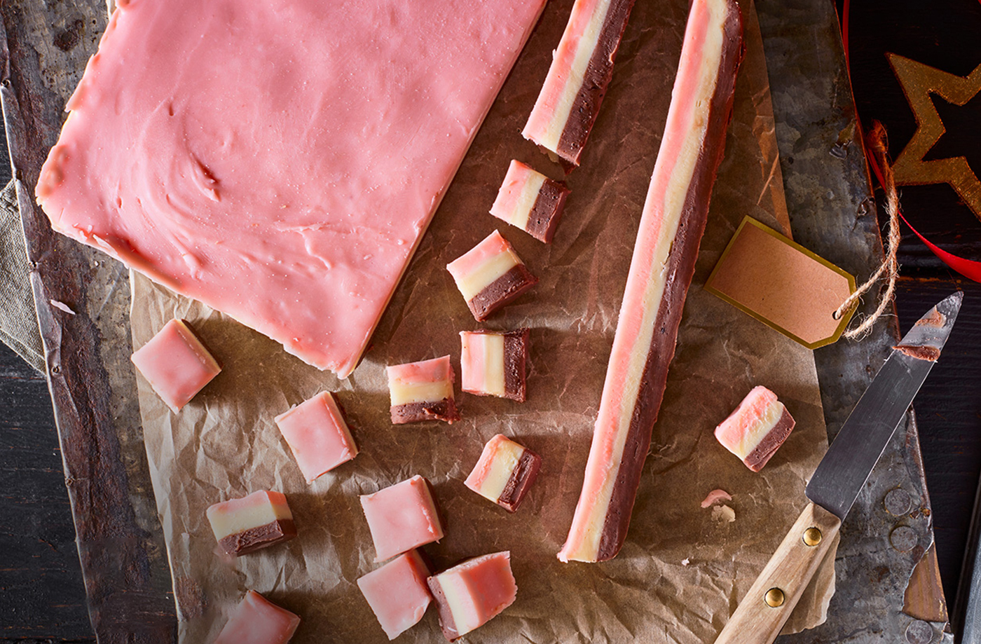 Neapolitan fudge recipe