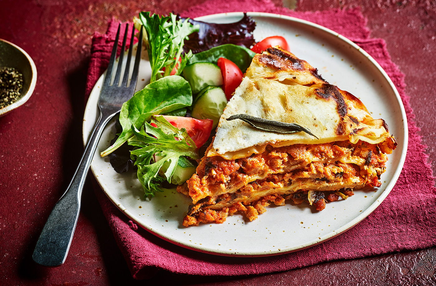 One-pan pork and sage lasagne recipe