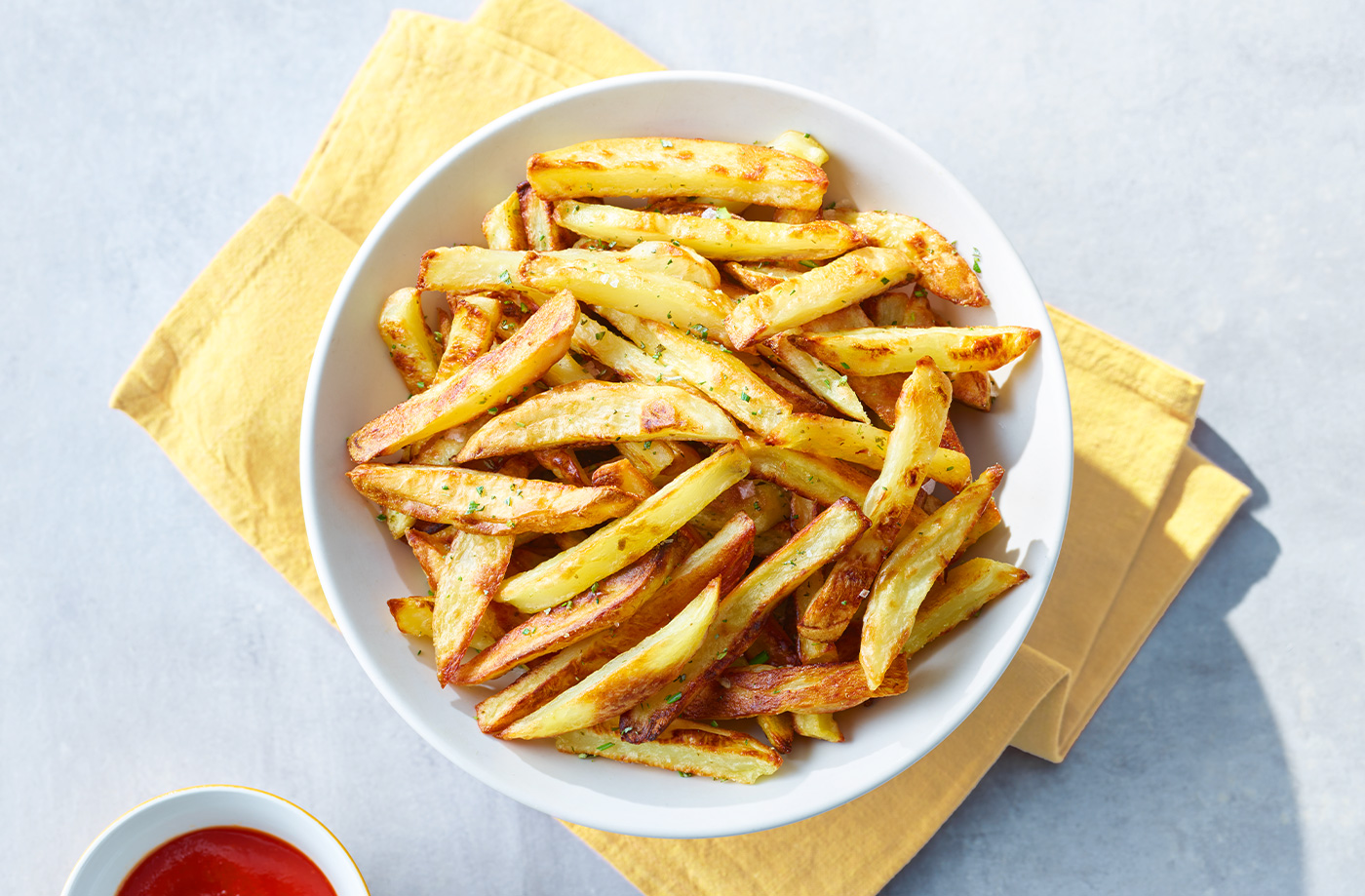 Oven chips with rosemary salt recipe