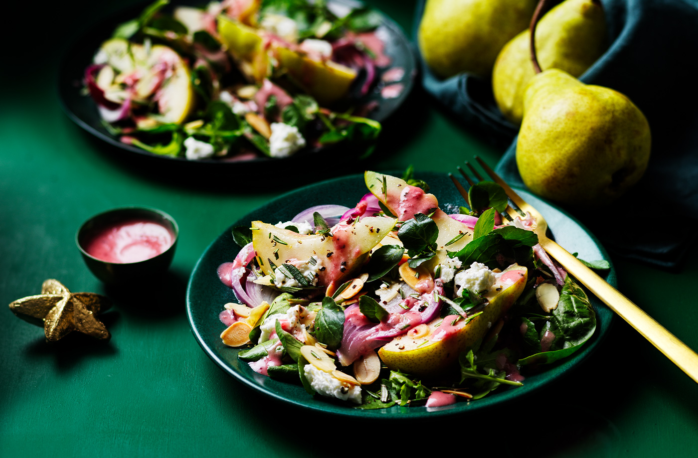 Pear and goat's cheese salad recipe