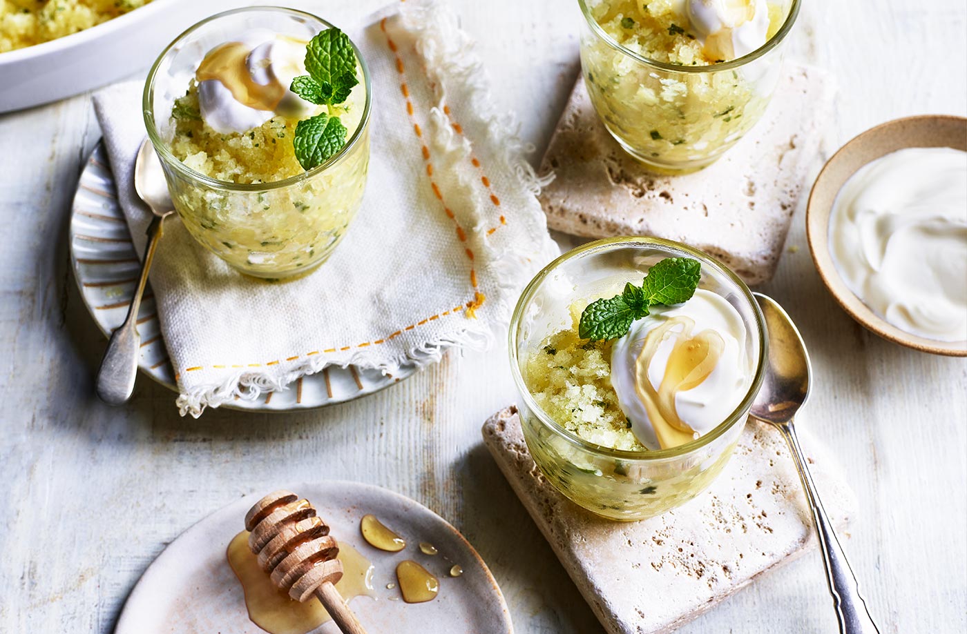 Pineapple and mint granita recipe