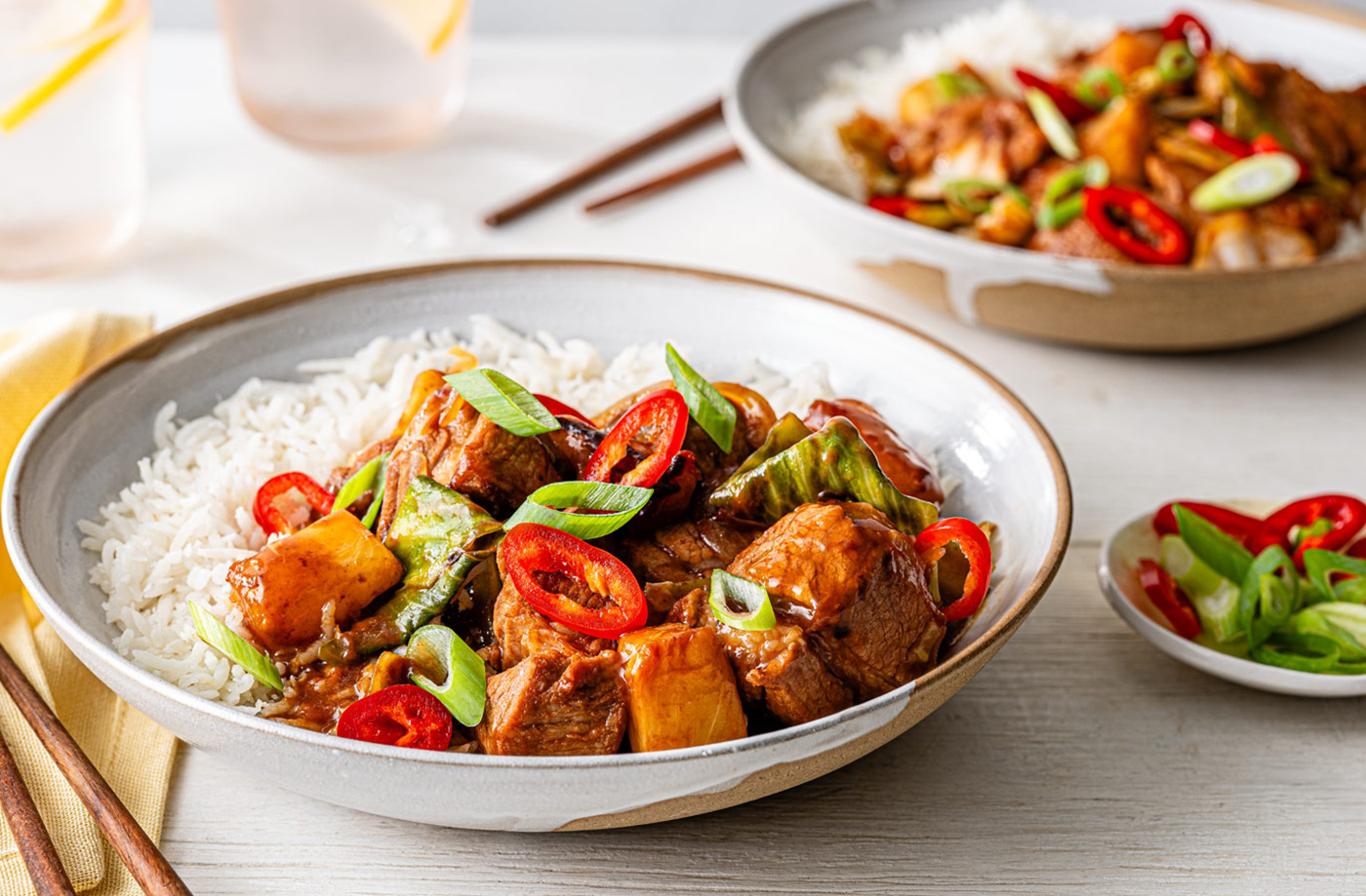 Pork and pineapple stew meal prep bag recipe
