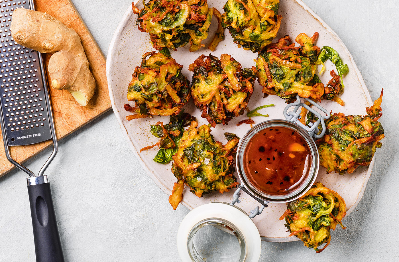 Potato and spinach pakoras recipe