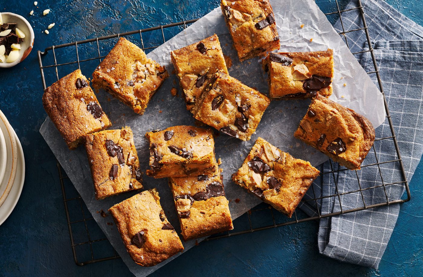 Vegan salted miso blondies recipe