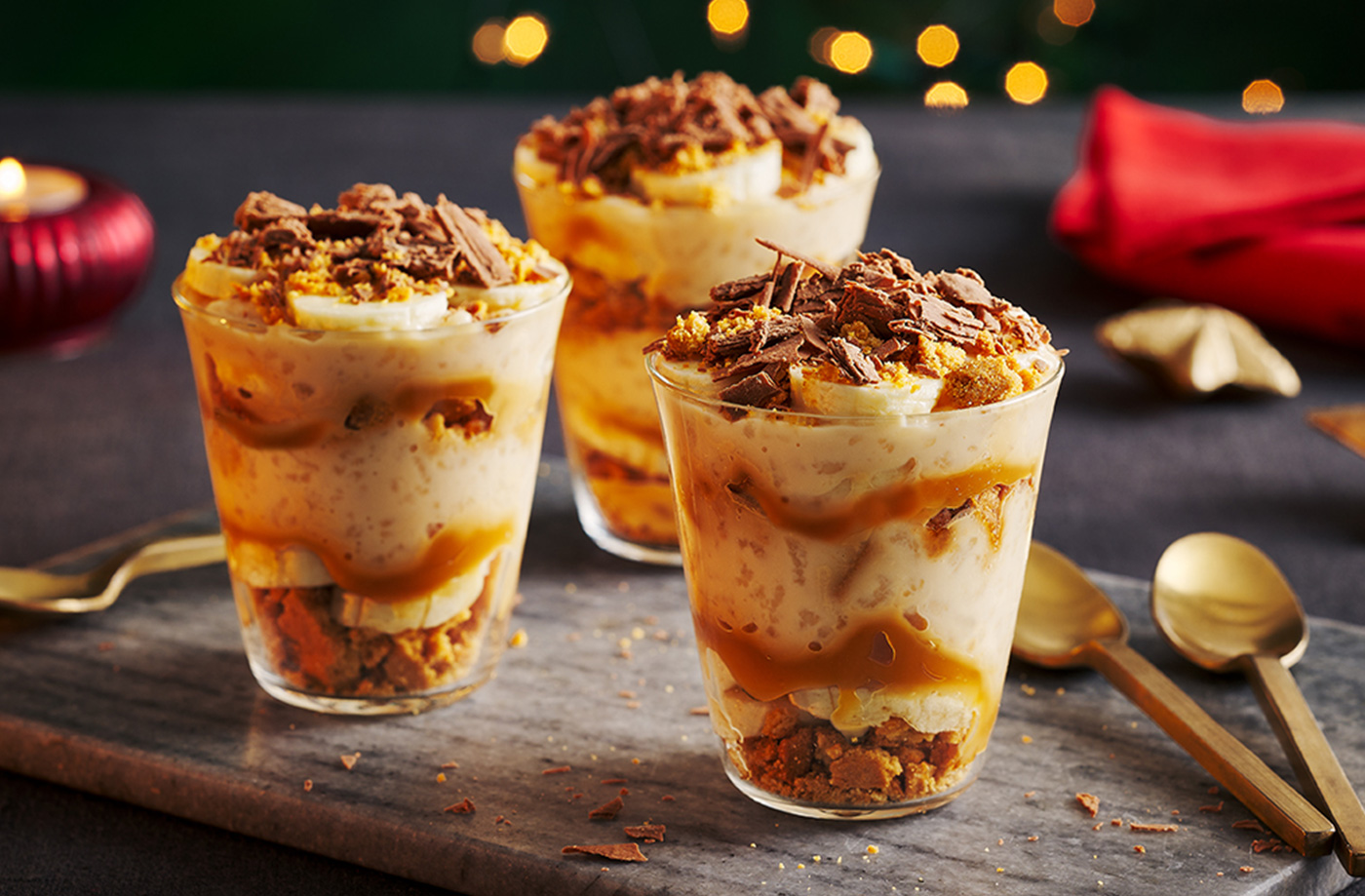 Rice pudding banoffee cups recipe