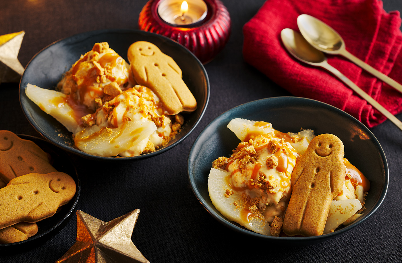 Gingerbread frozen custard sundae recipe
