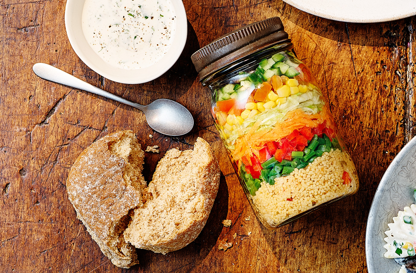 Rainbow jar salad recipe