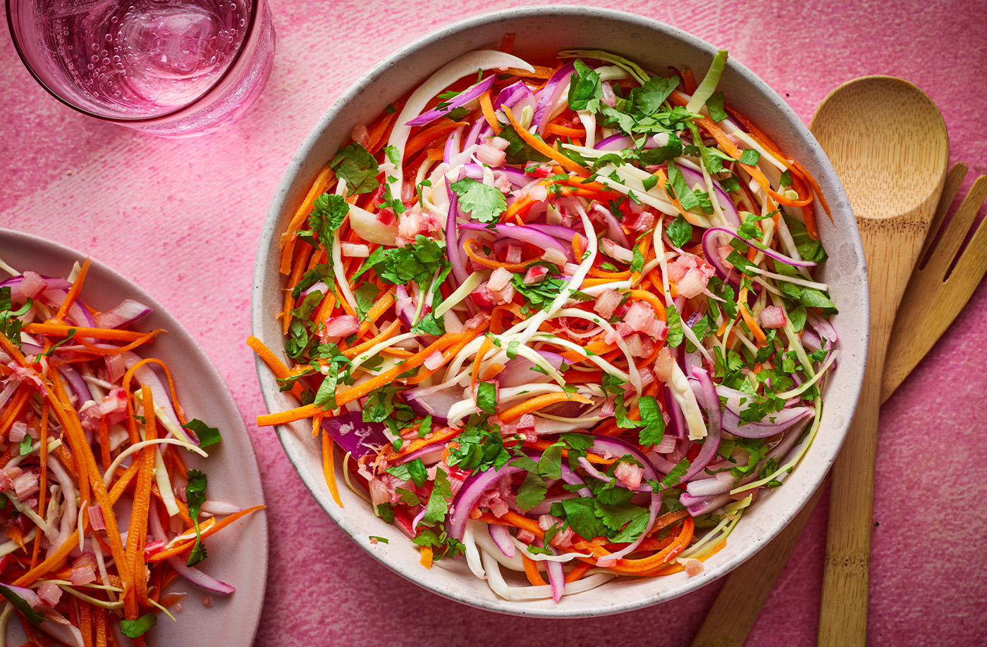 Rhubarb and carrot slaw recipe