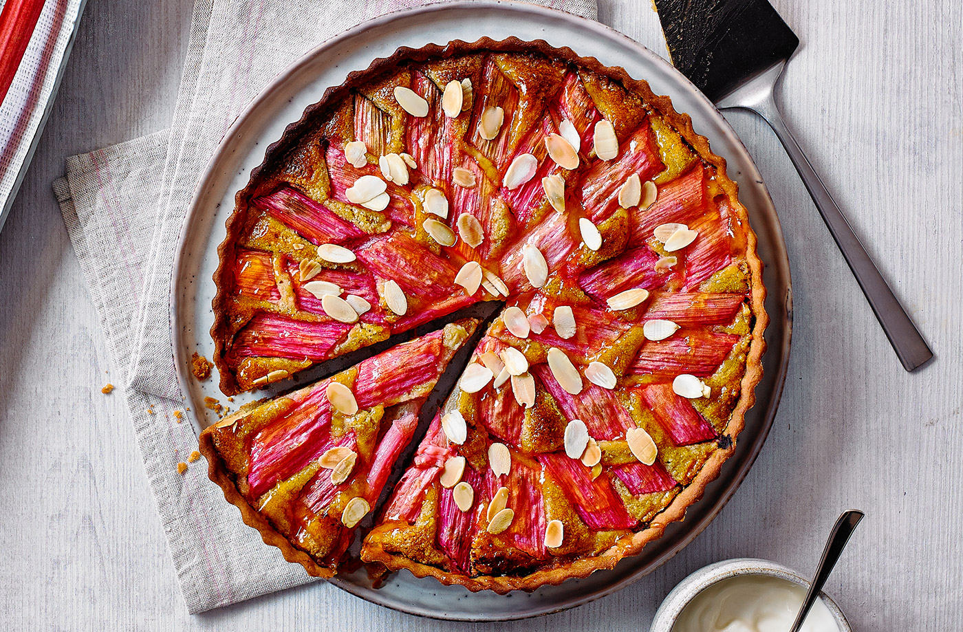 Rhubarb frangipane tart recipe