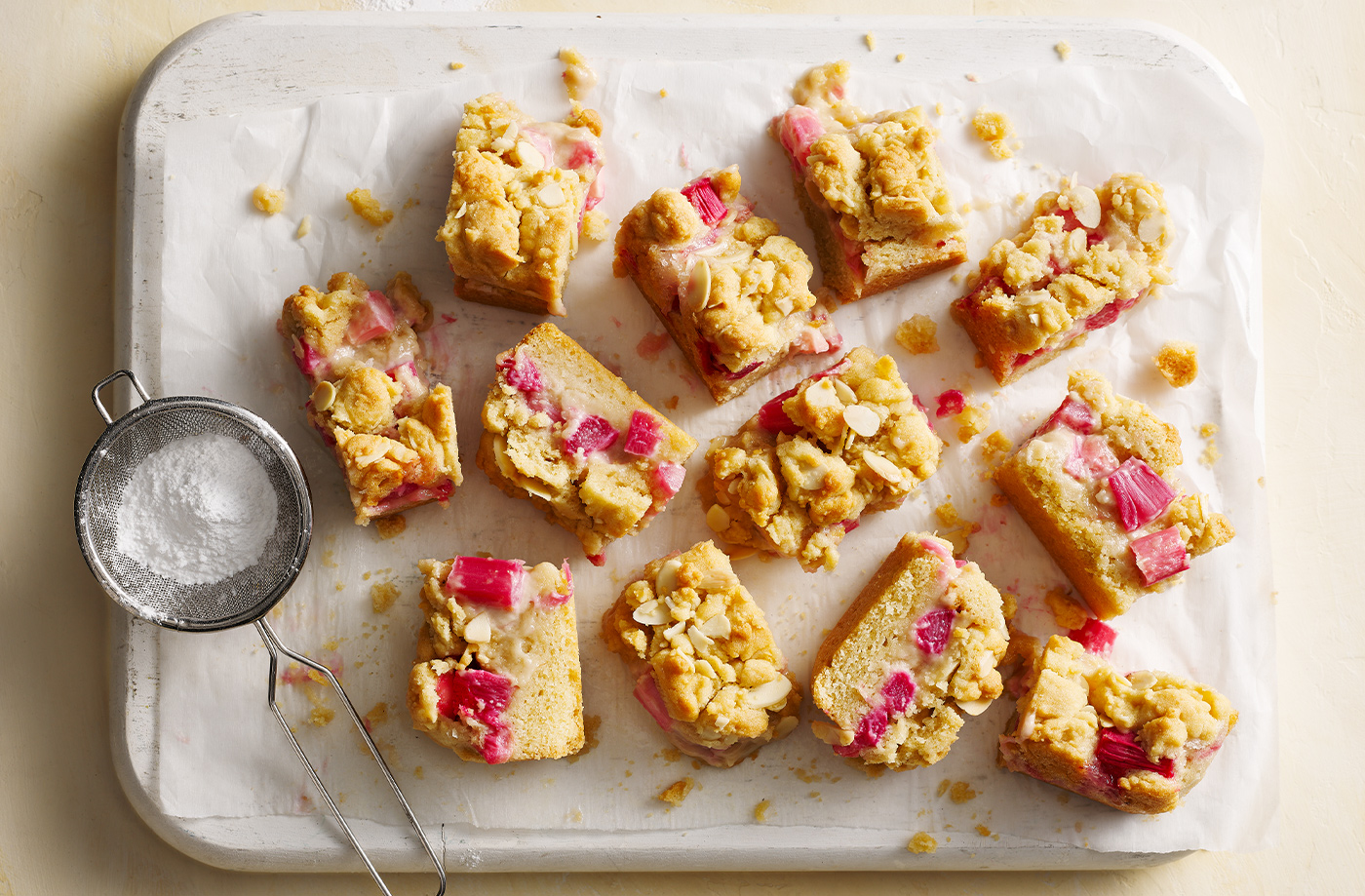 Rhubarb crumble bars recipe