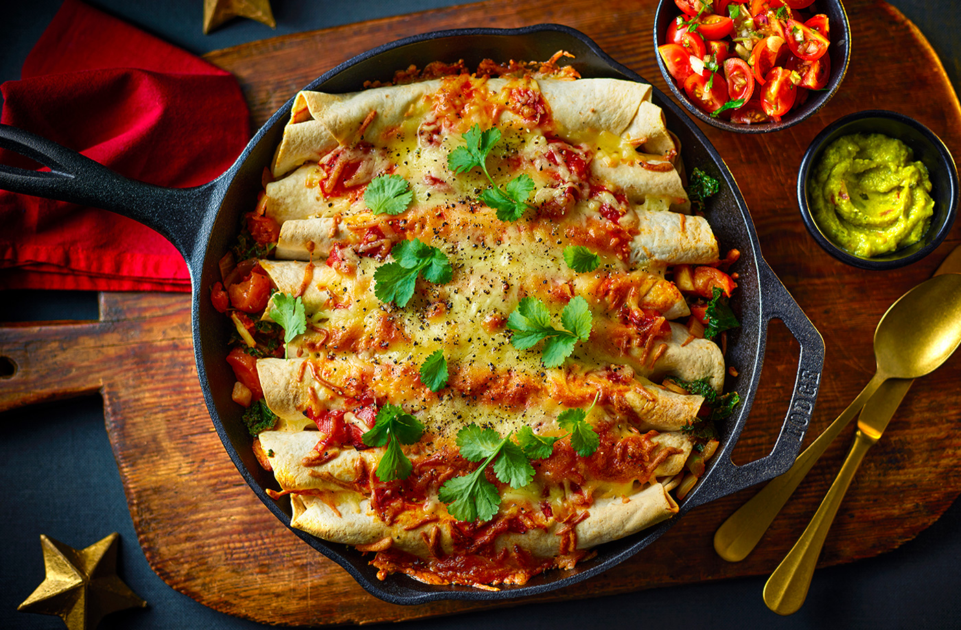 Roasted root veg enchiladas recipe
