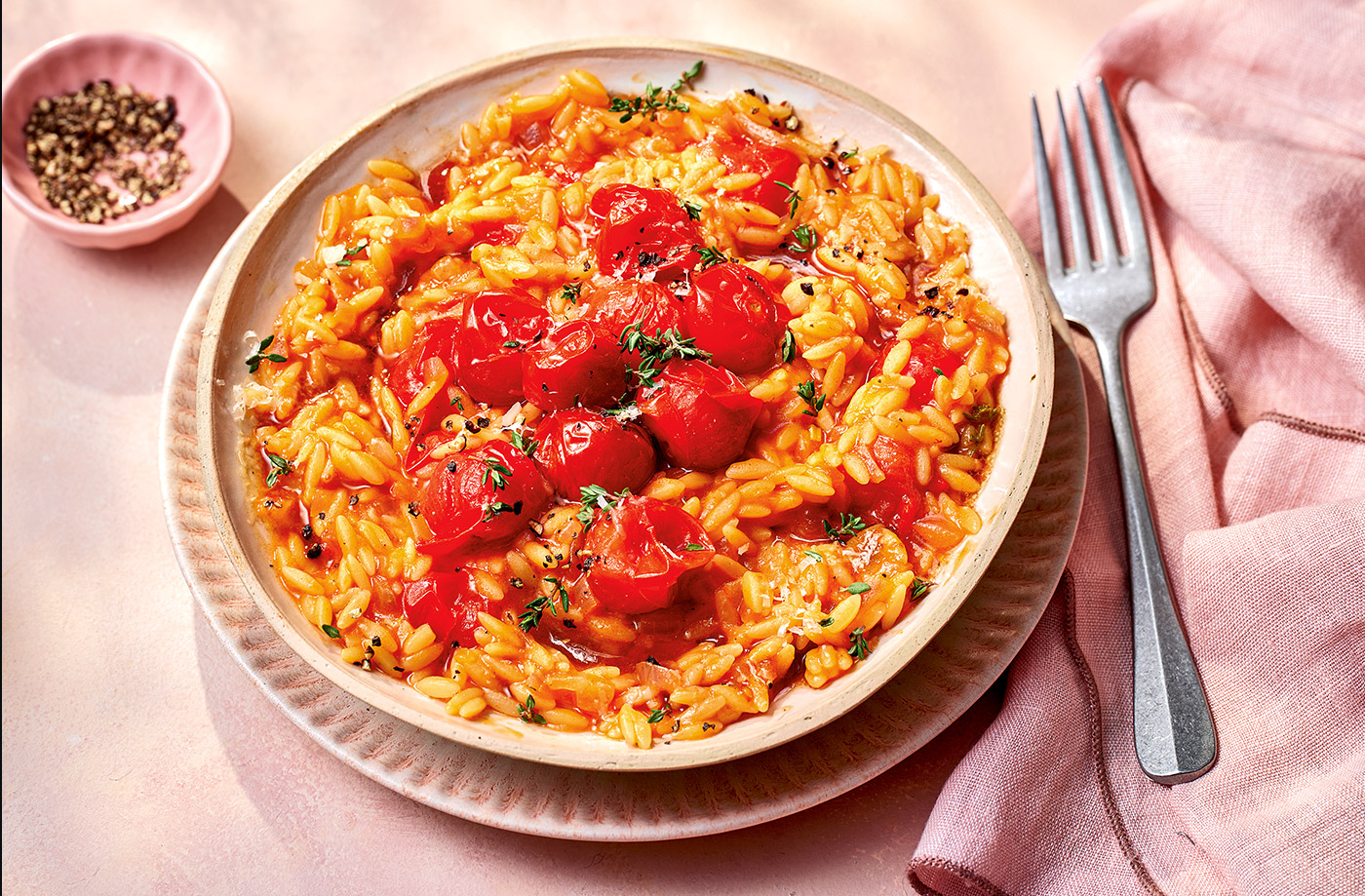 Roasted tomato 'orzotto' recipe