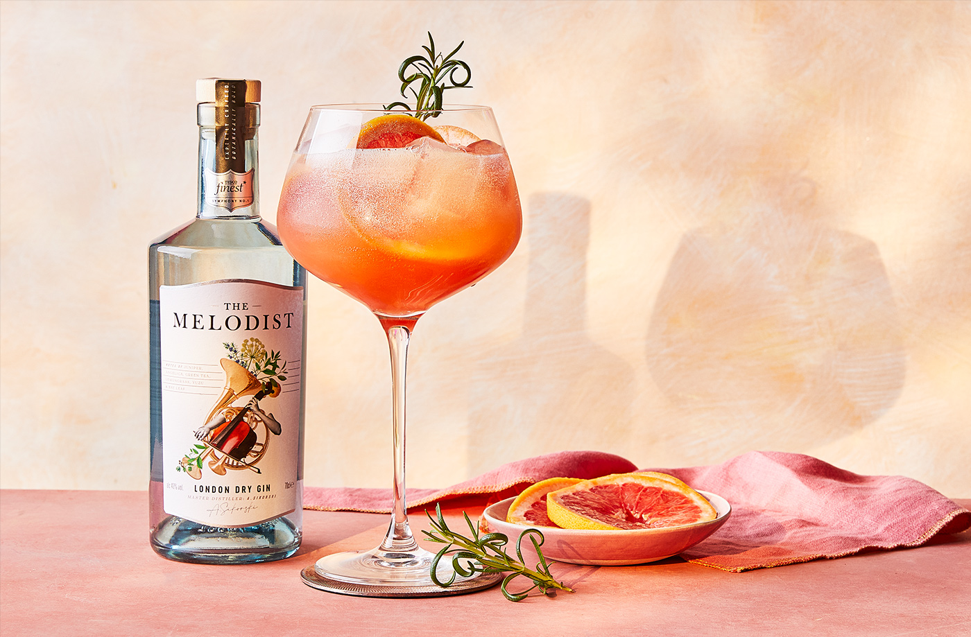 Rosemary and grapefruit gin fizz recipe