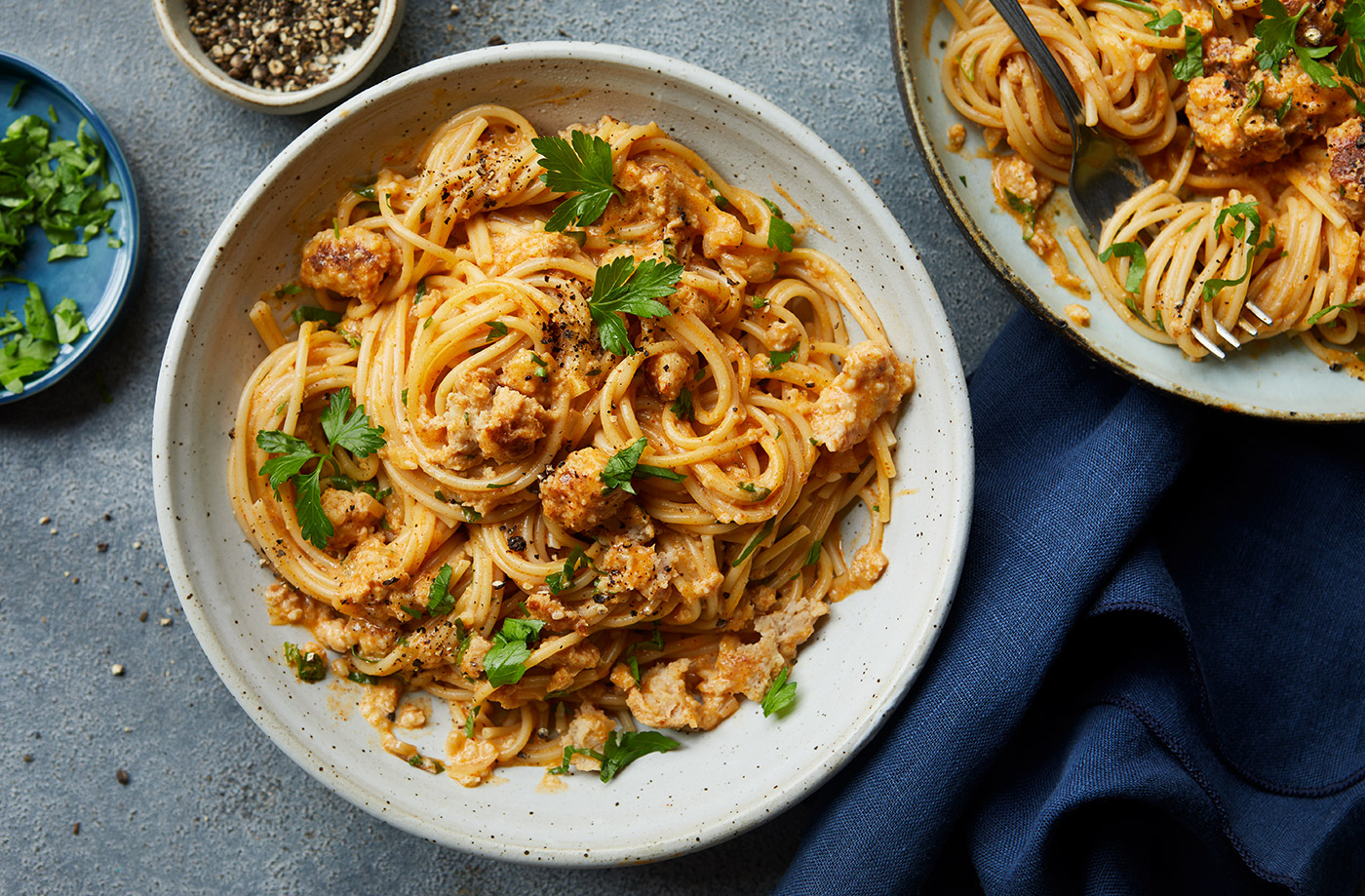 Sausage stroganoff spaghetti recipe
