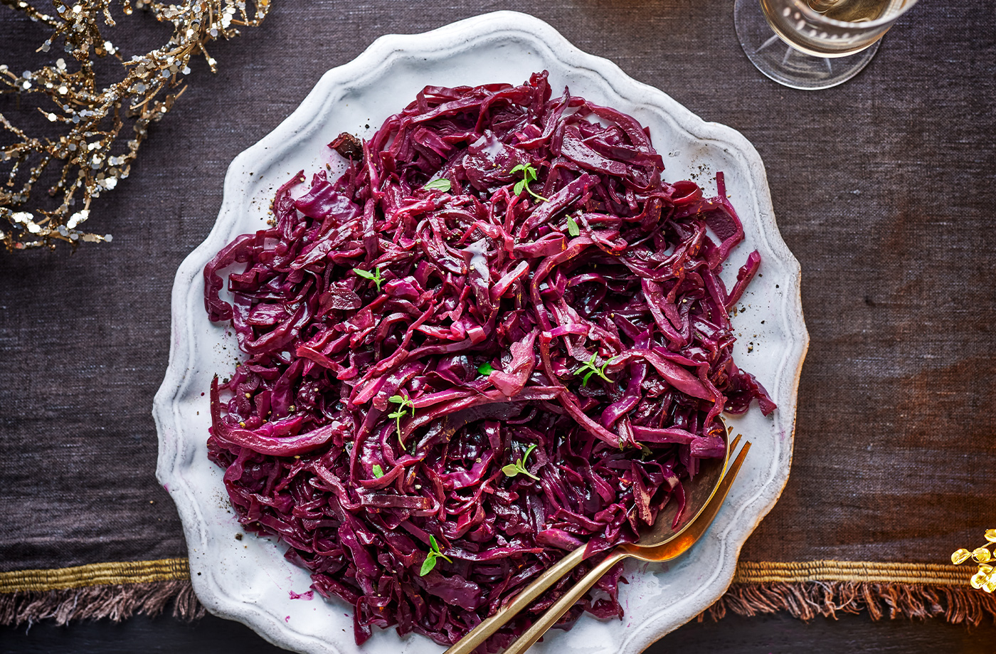 Sherry and pomegranate red cabbage recipe