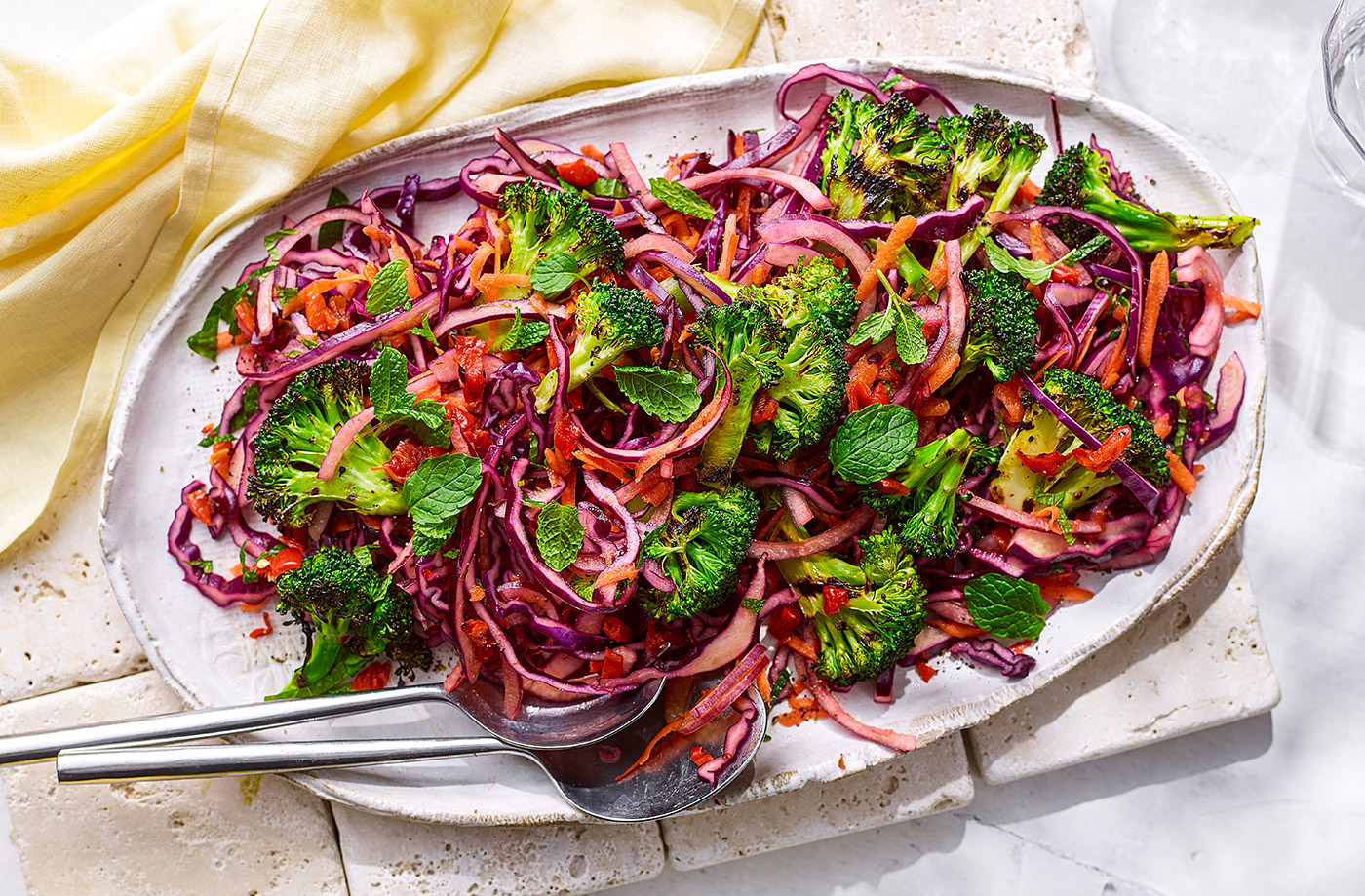 Smoky chilli broccoli slaw recipe