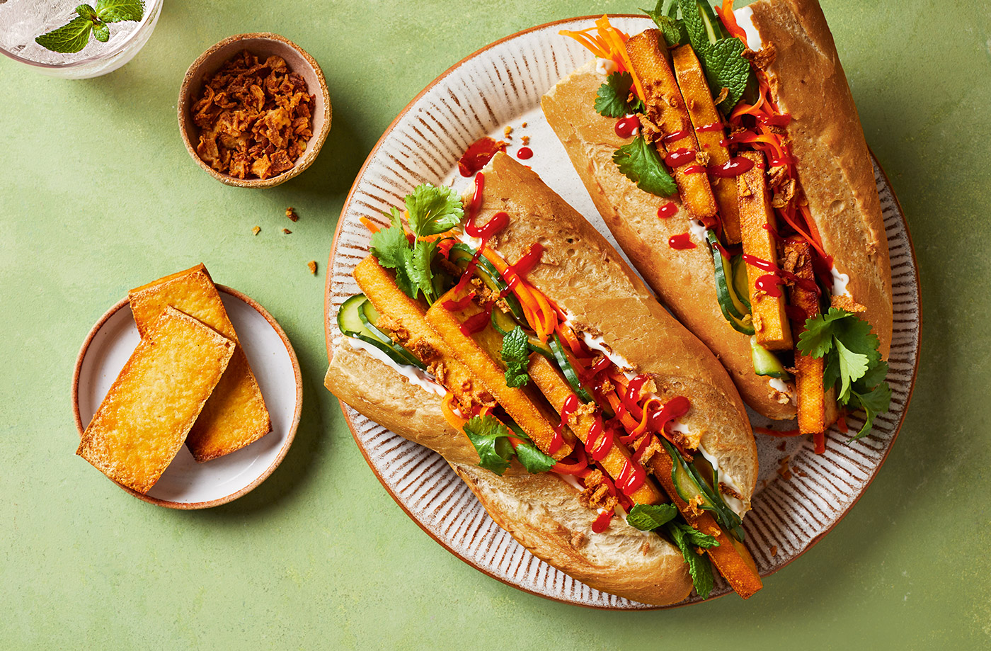 Smoky tofu bánh mì recipe