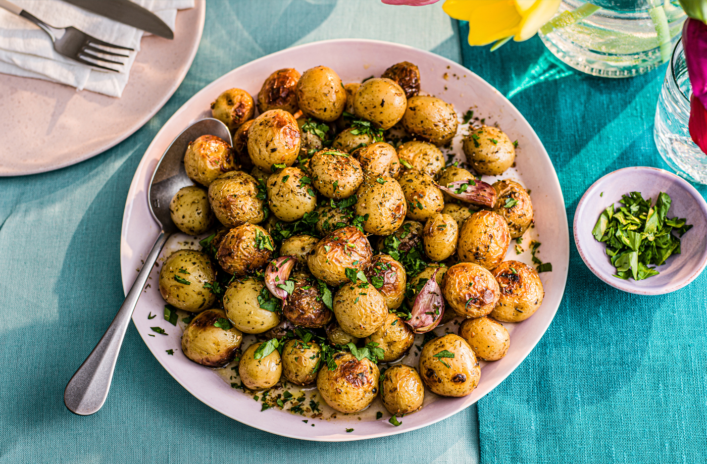 Spiced roasted baby potatoes recipe