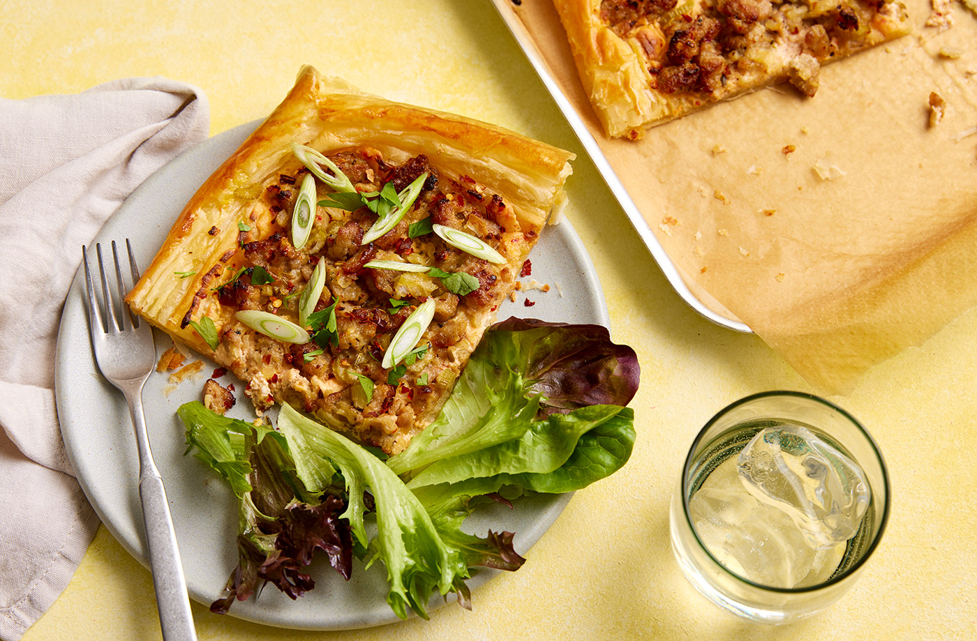 Spicy sausage tart recipe