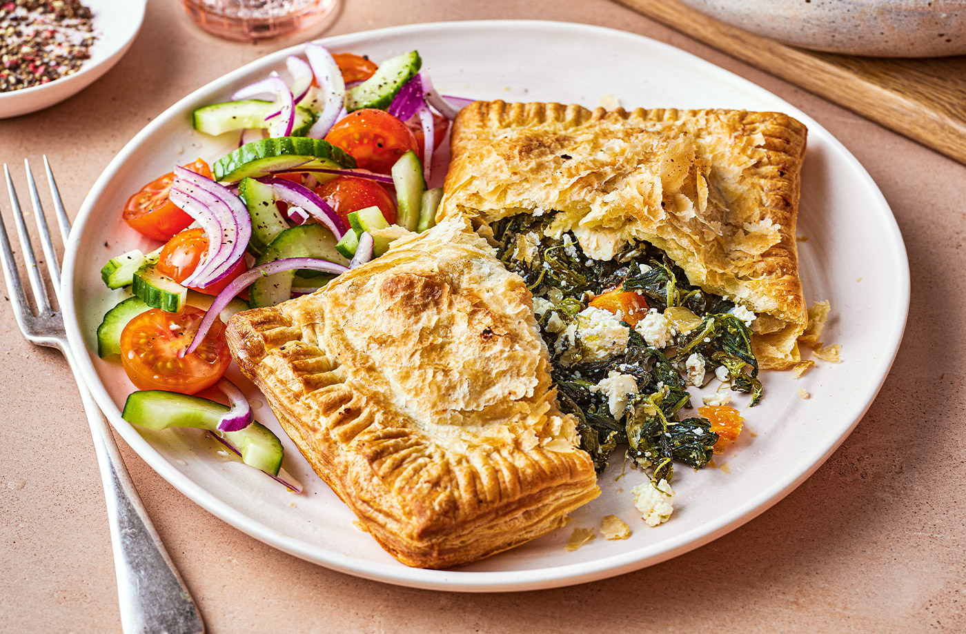Spinach and feta turnovers recipe