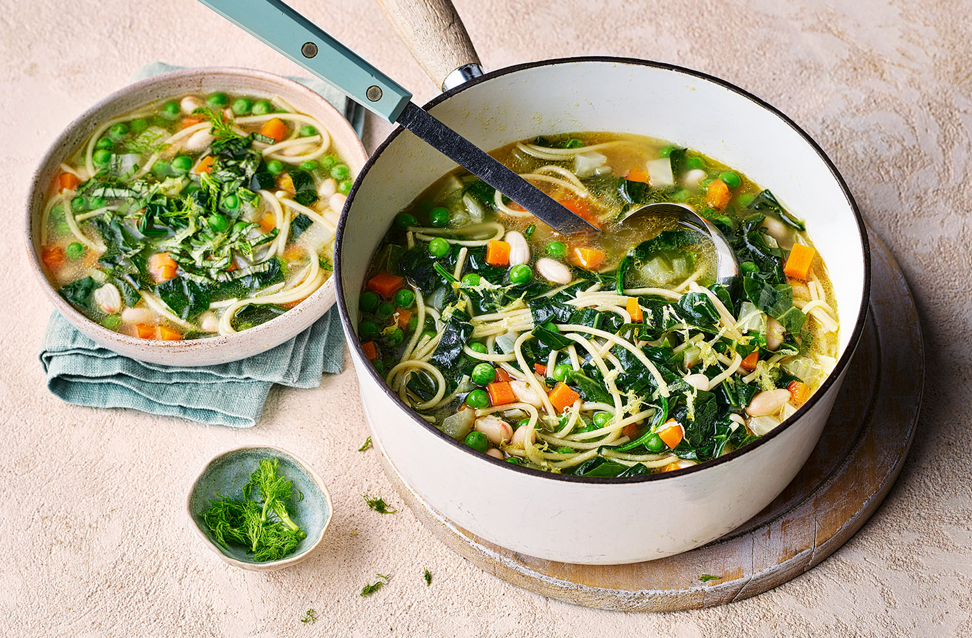 Spring greens minestrone recipe