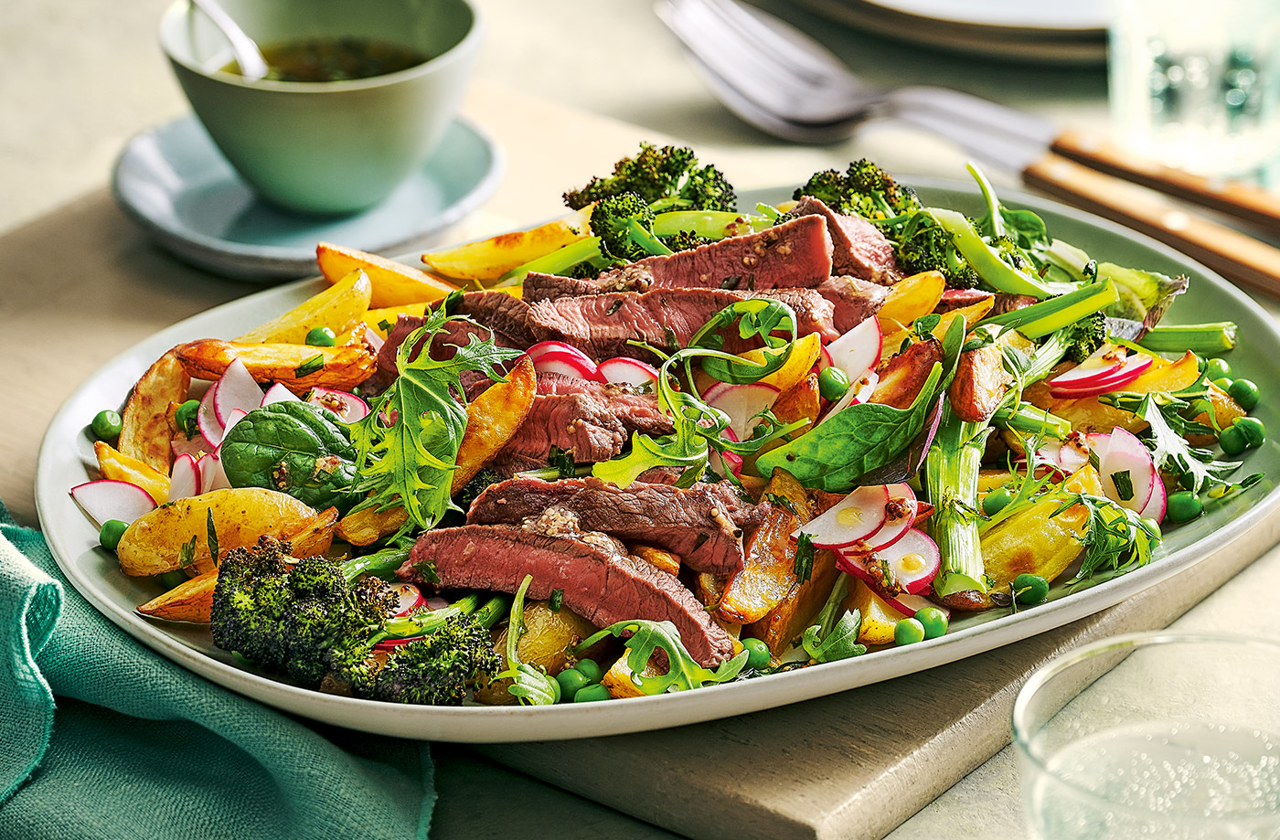 Steak and chips salad recipe