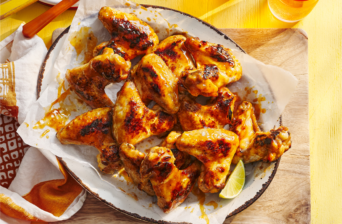 Sticky mango chicken wings recipe