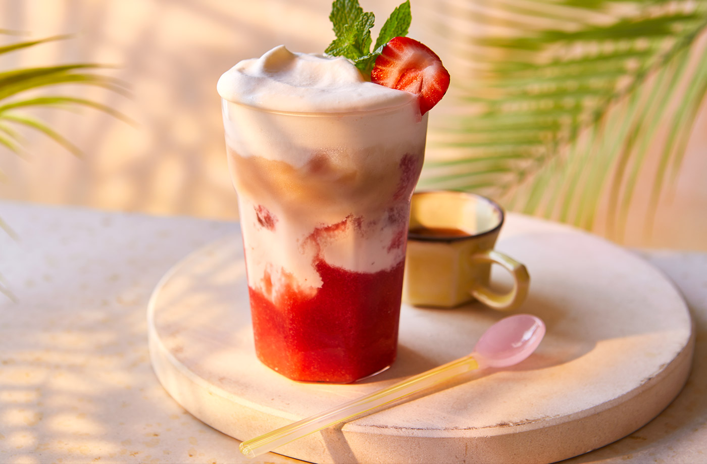 Strawberries and cream iced latte recipe