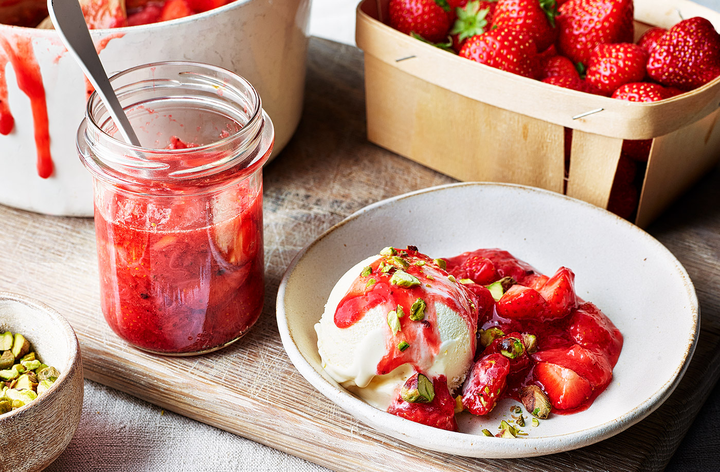 Strawberry and cardamom compote recipe
