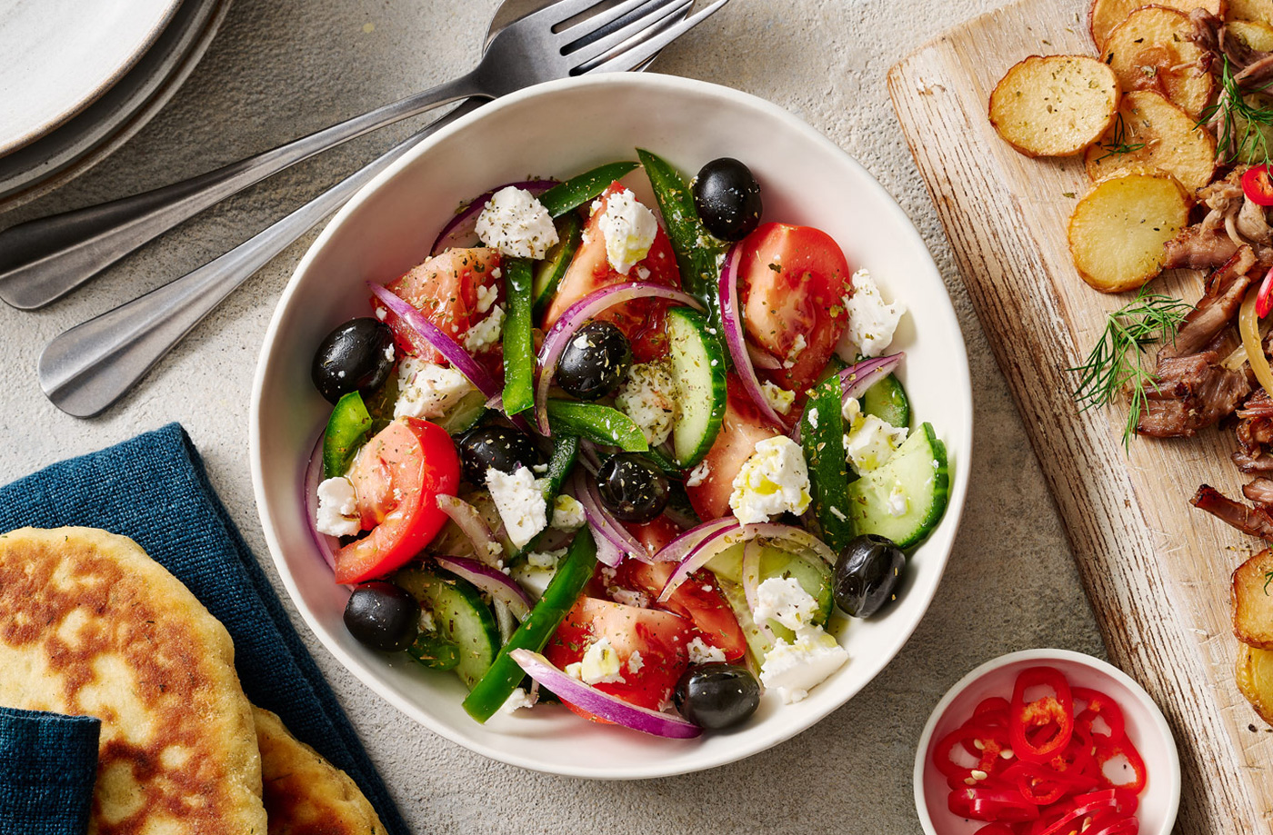Greek salad	 recipe