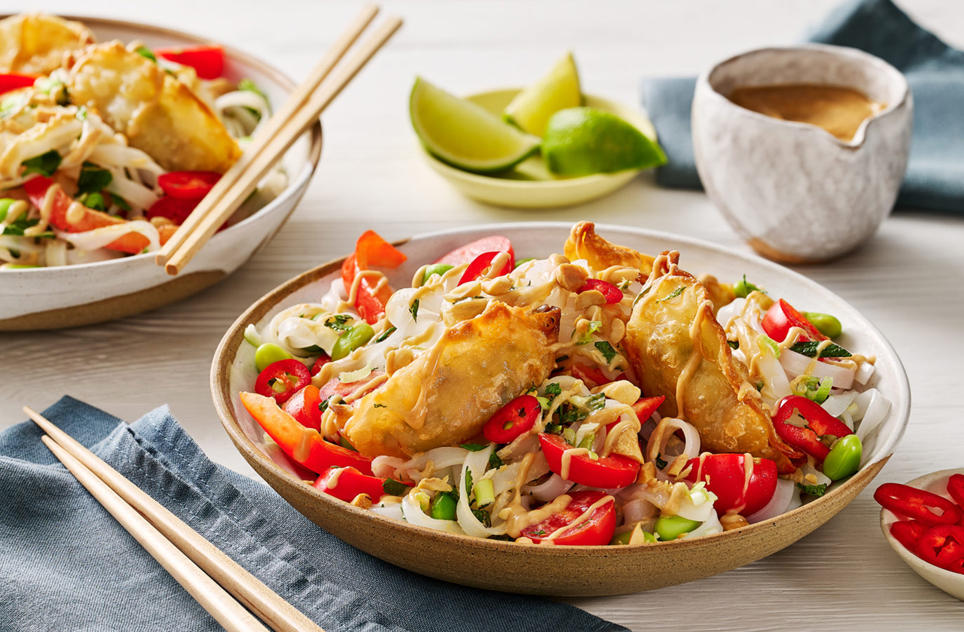 Summer dumpling noodle salad  recipe