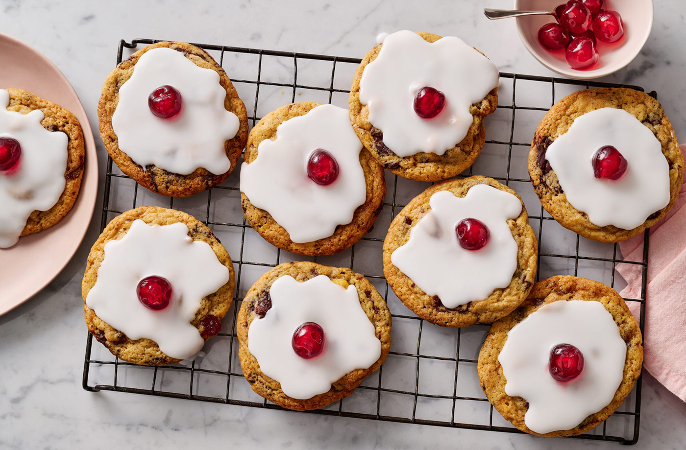 Cherry Bakewell cookies recipe