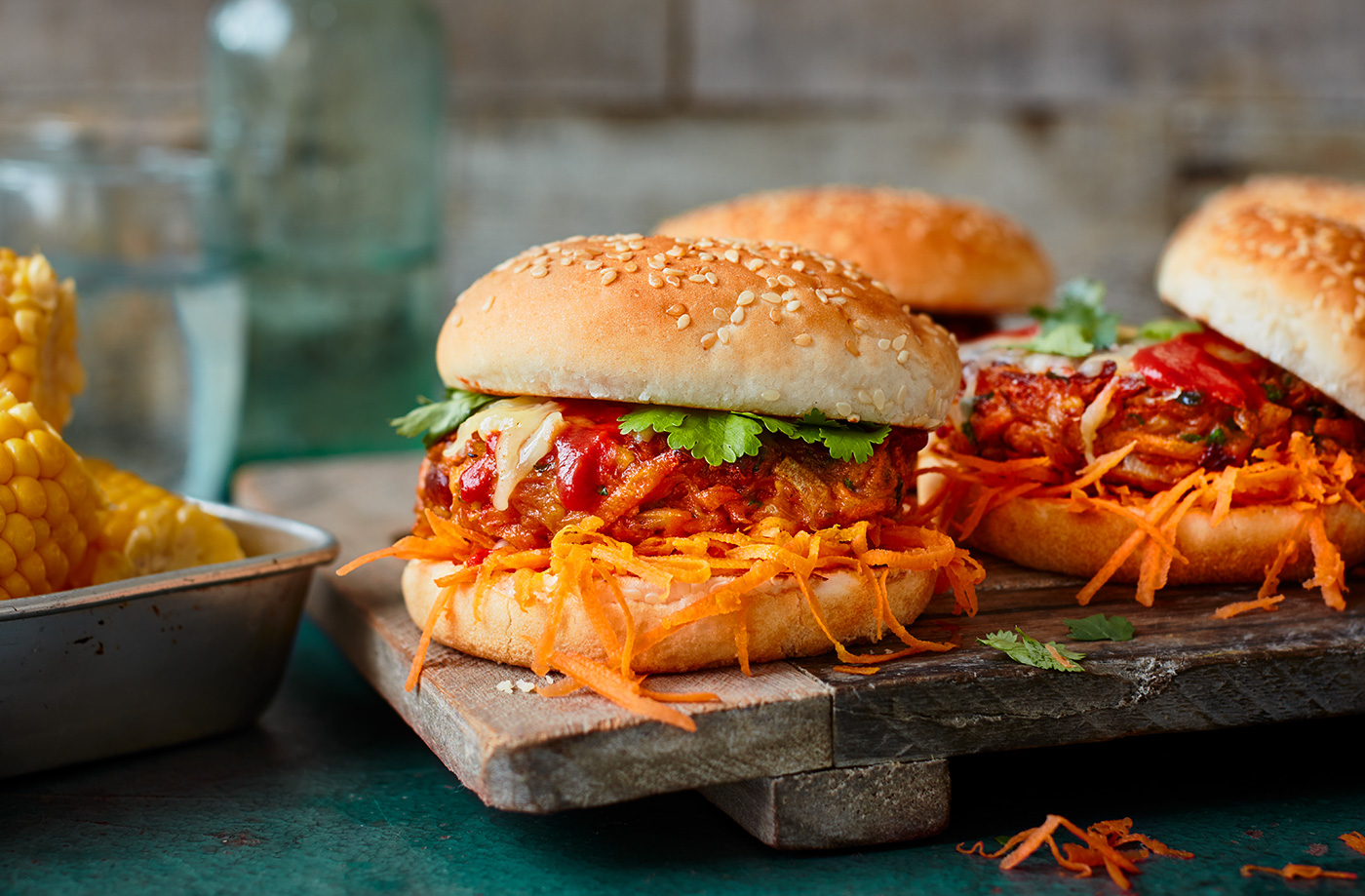 Taco bean burgers recipe