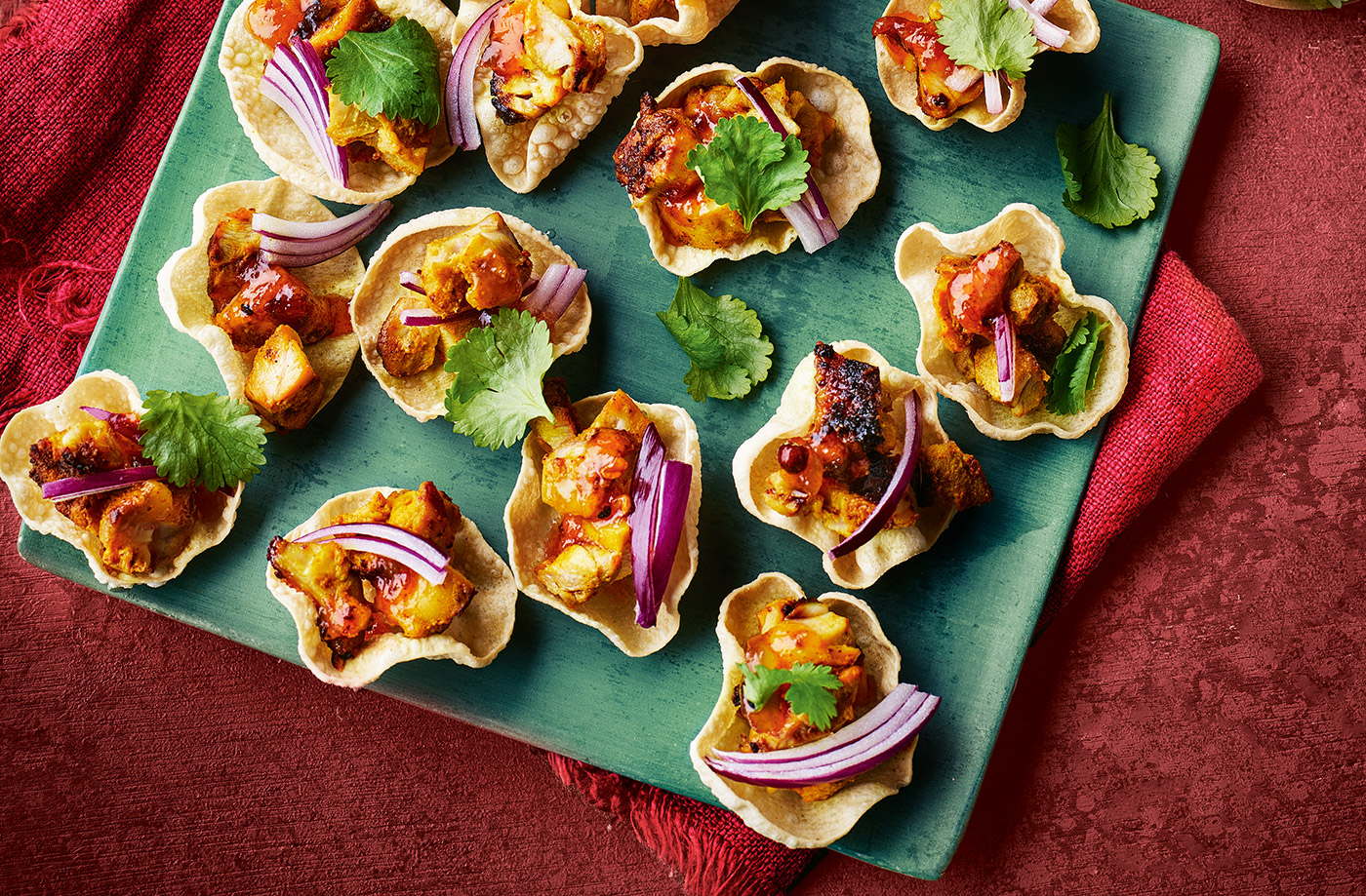 Tandoori chicken poppadoms recipe