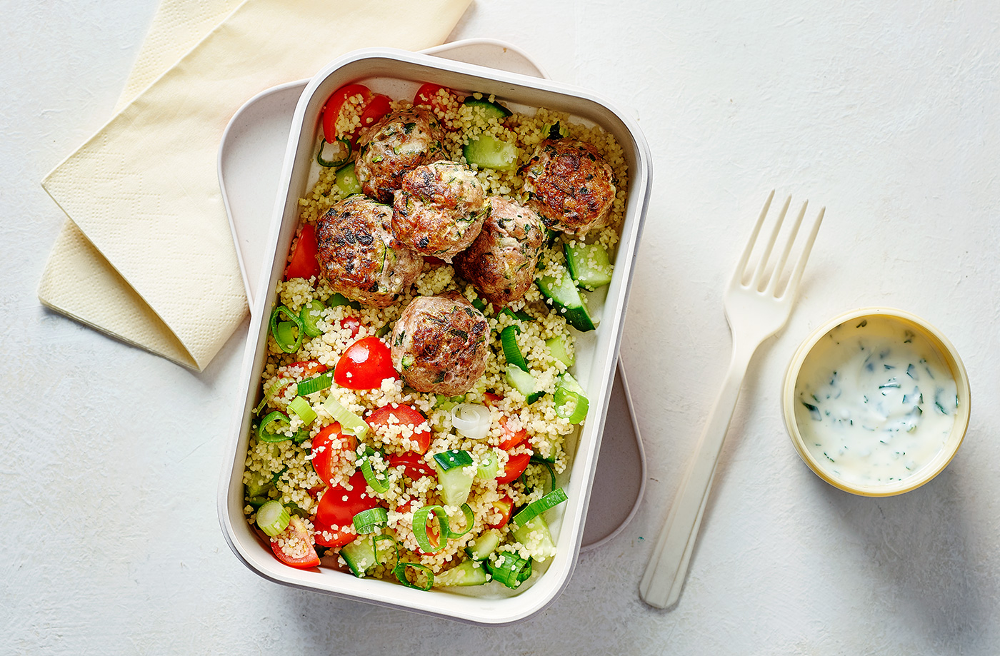 Herby Greek-style turkey meatballs  recipe