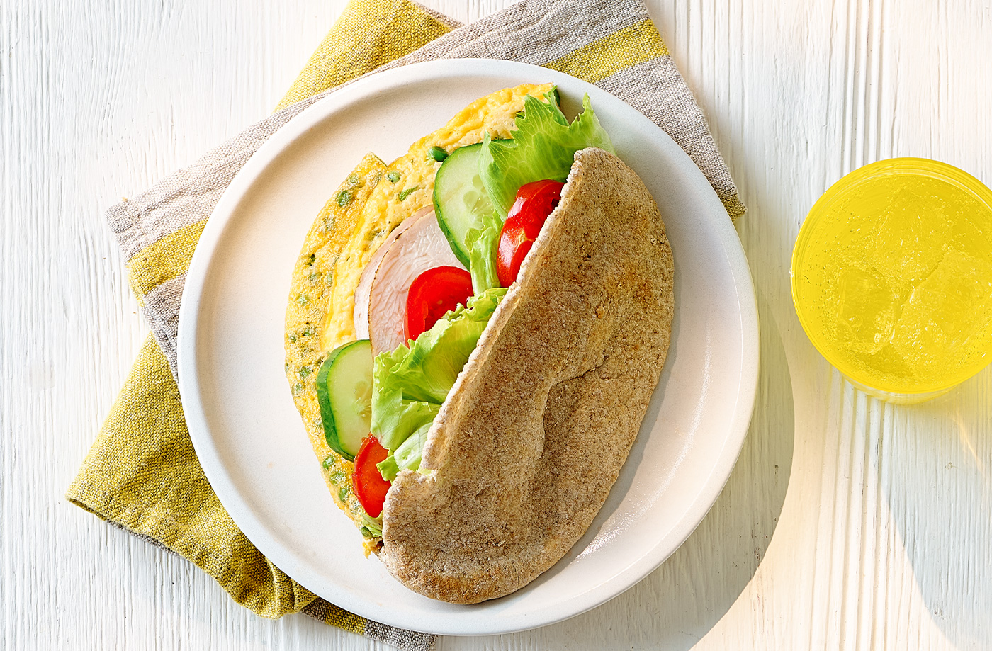 Ham and pea frittata sarnies recipe