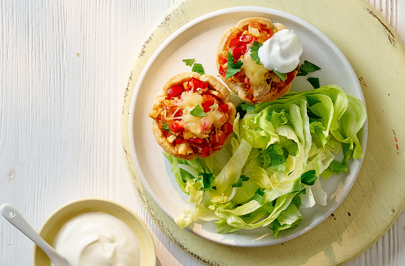 Turkey taco cups recipe