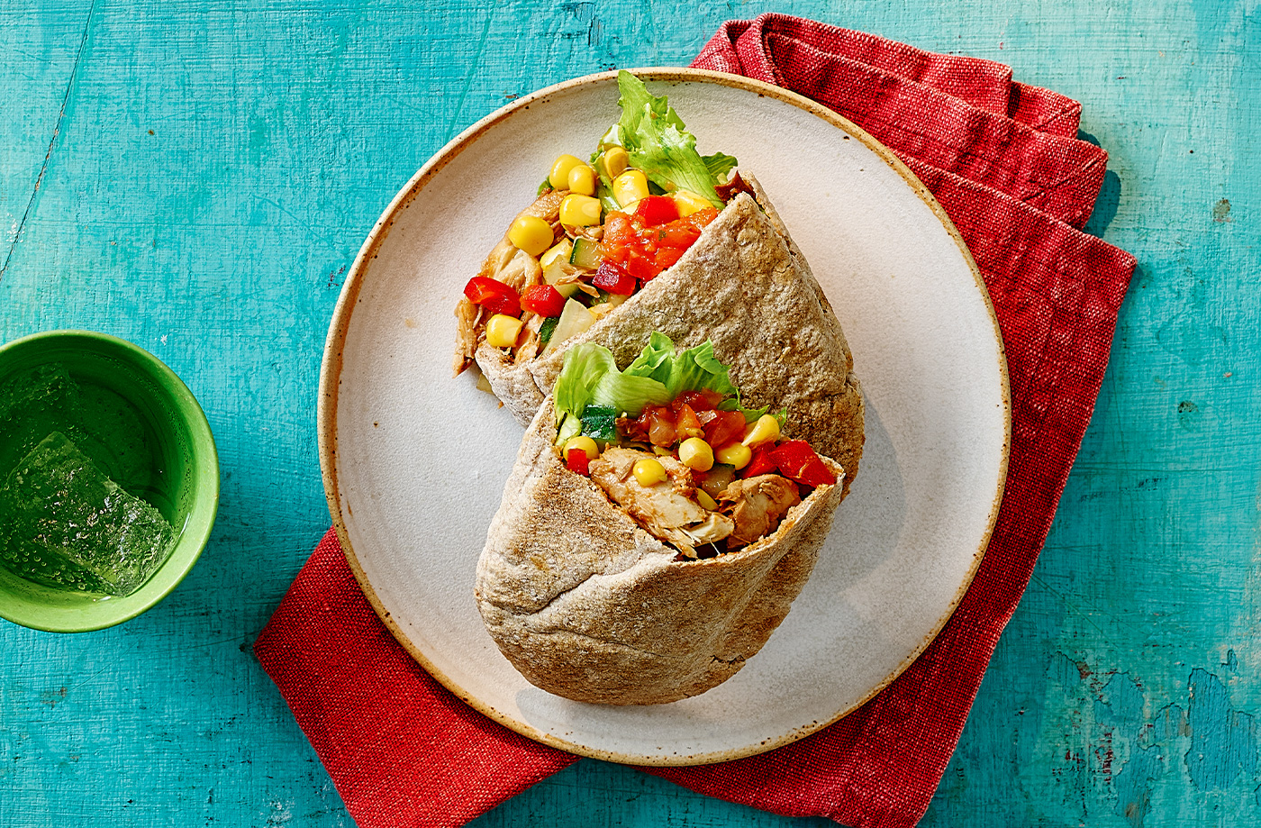 Mackerel stuffed pitta breads recipe
