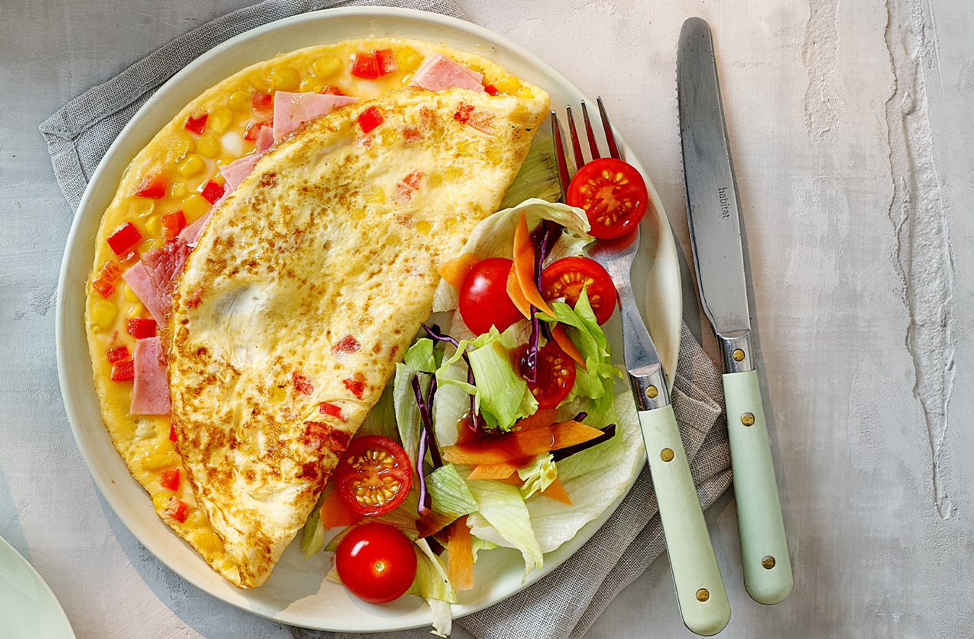 Rainbow omelette recipe